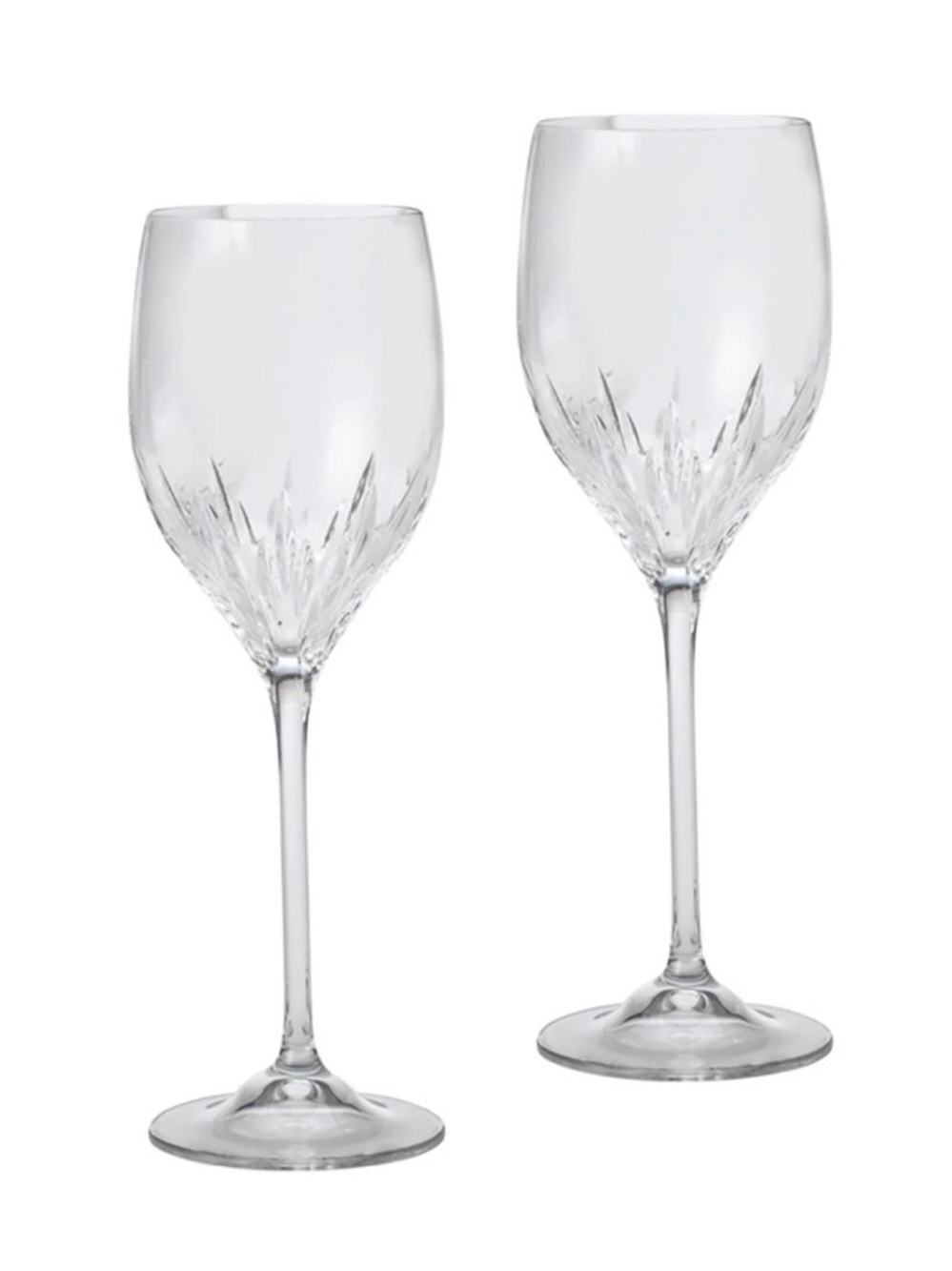 Vera Wang Clear Crystal-Cut Wine Glasses
